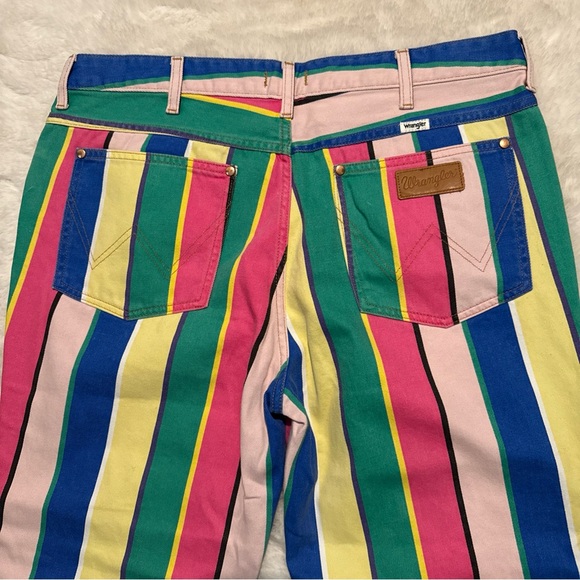 Wrangler Denim - Wrangler Jeans Women 33 (33x30) Multicolor Striped Wanderer 622 High Rise Flare
